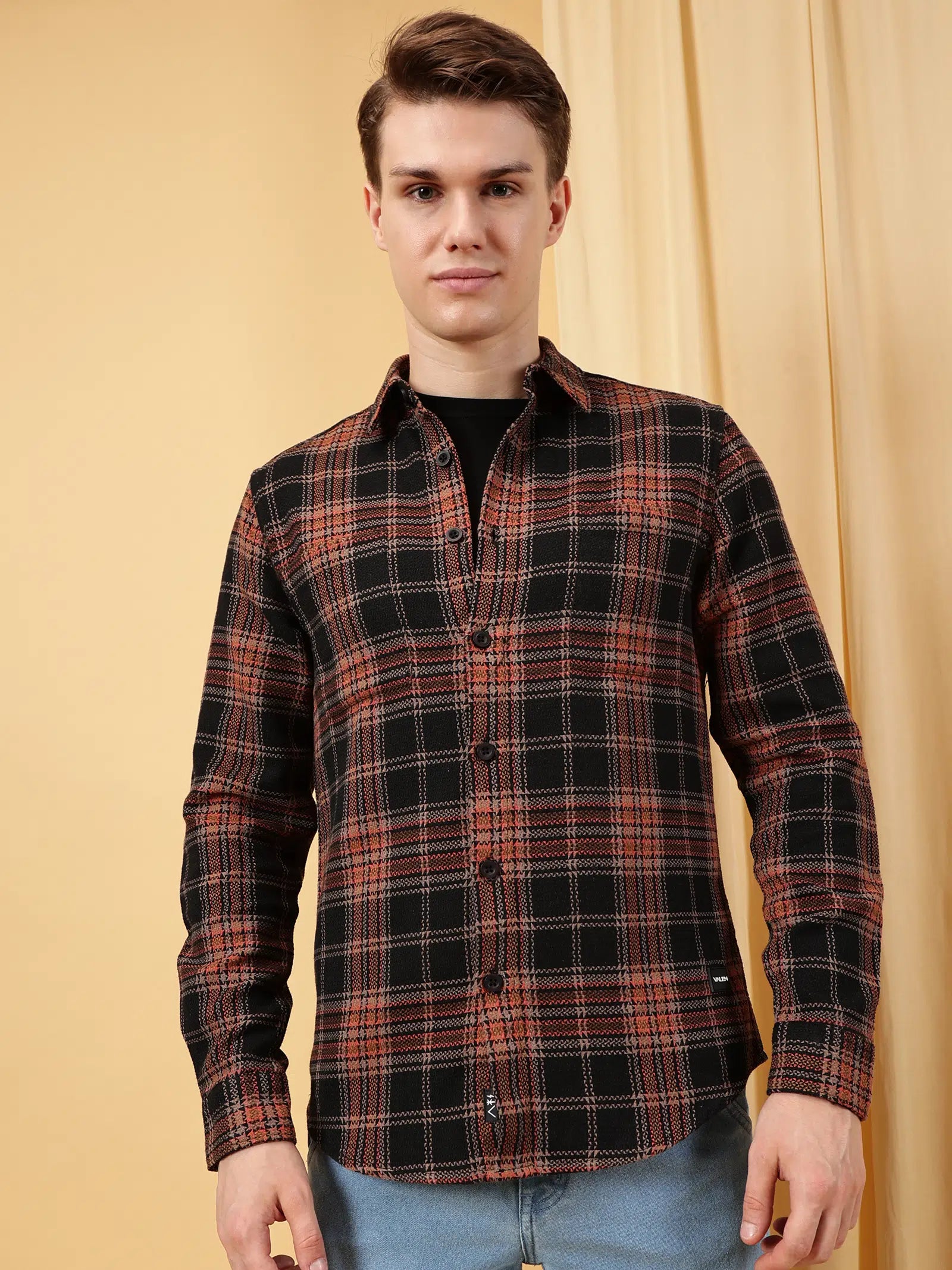 Valen Men's Checked Causal Shirt