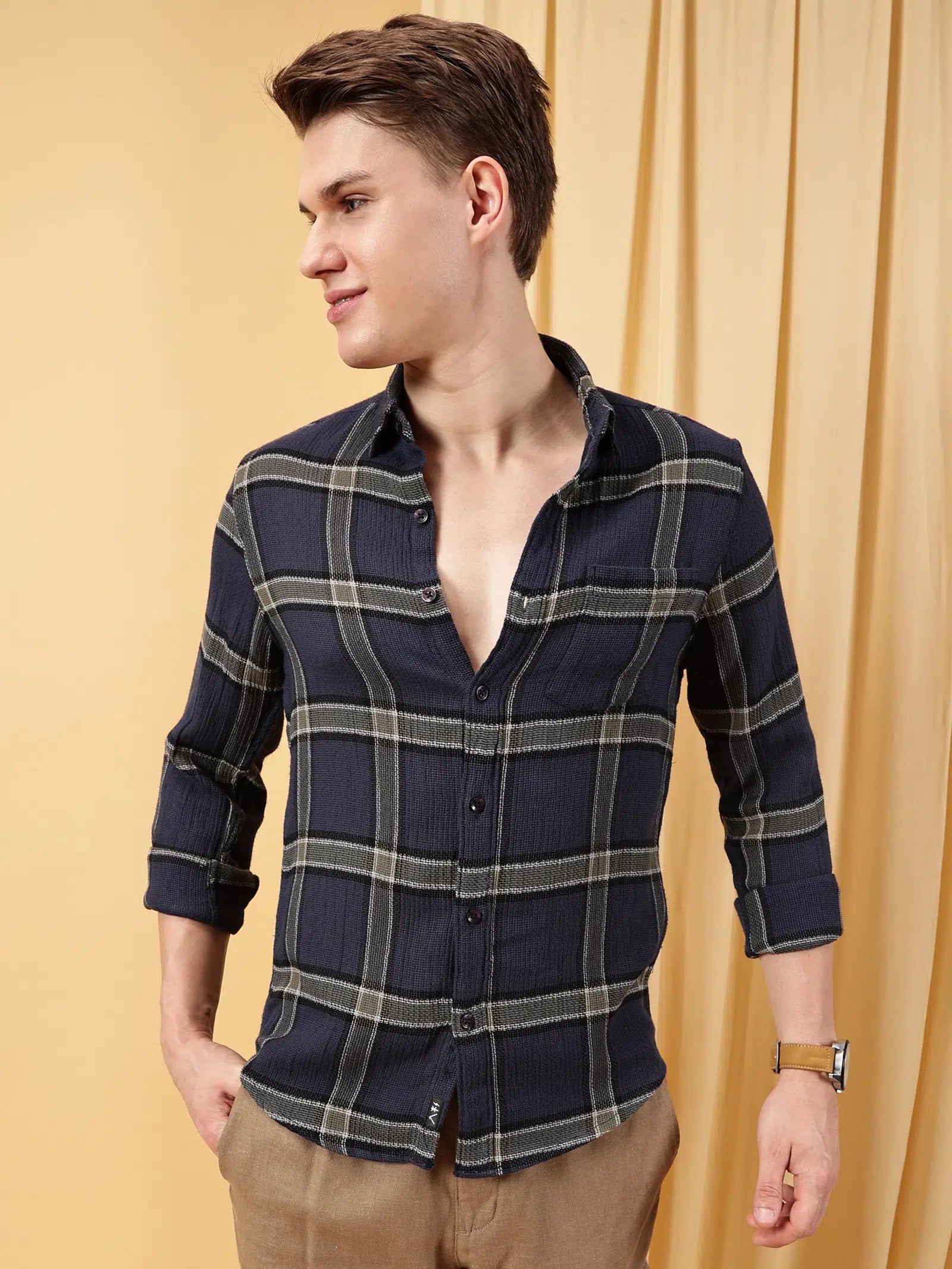 Valen Men's Valen Men's Checked Causal Shirt