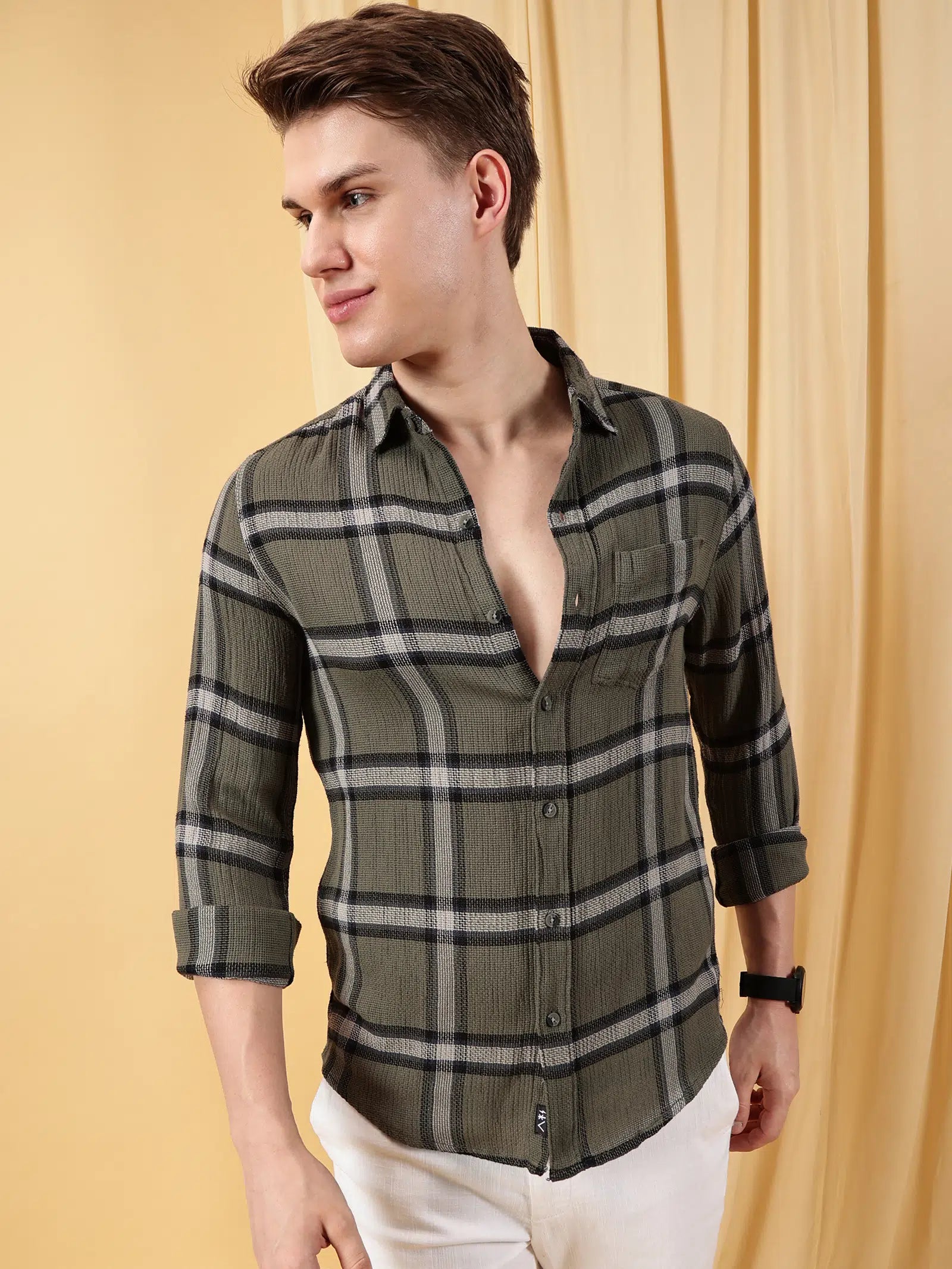 Valen Men's Valen Men's Checked Causal Shirt