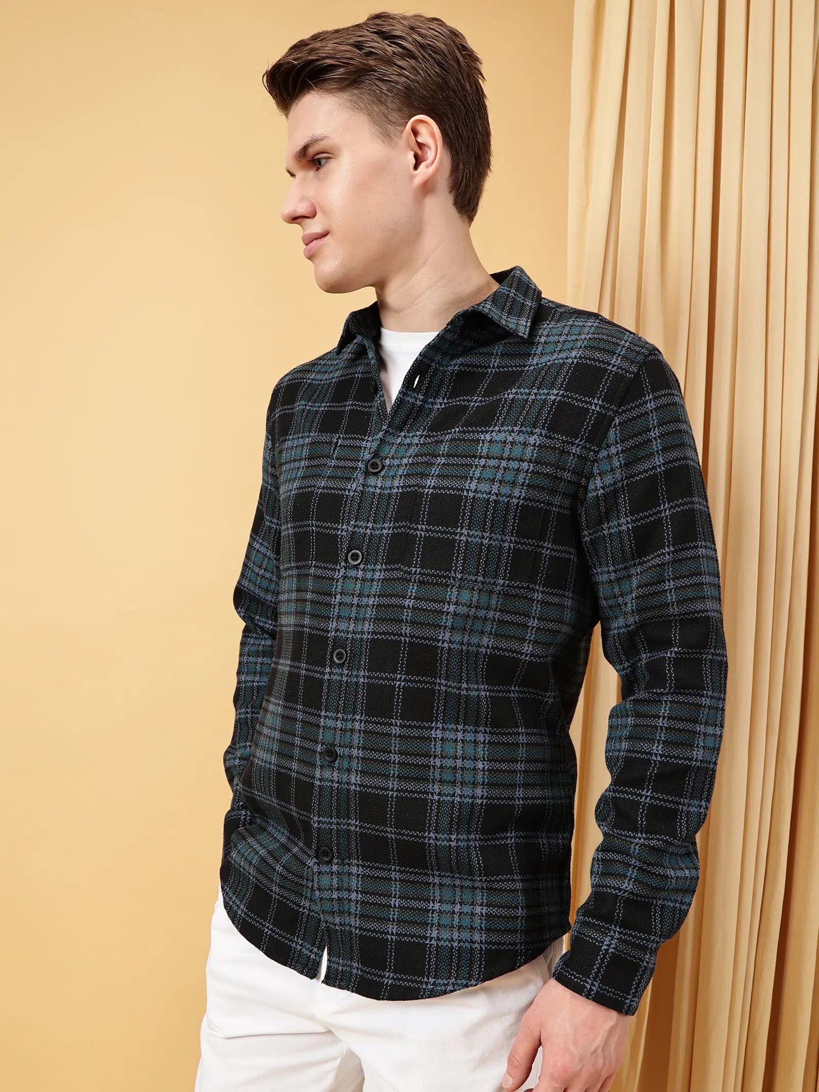 Valen Men's Checked Causal Shirt