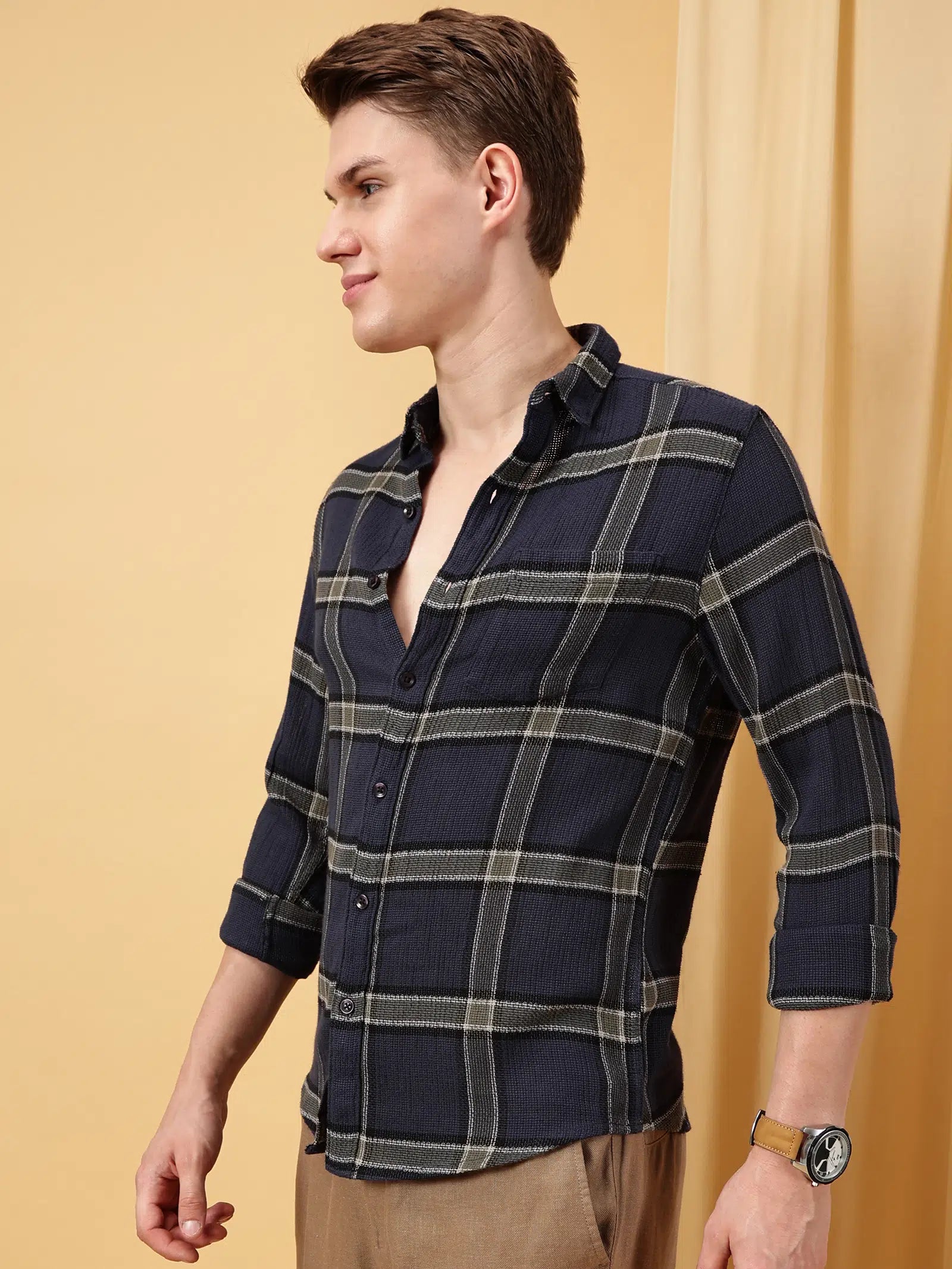 Valen Men's Valen Men's Checked Causal Shirt