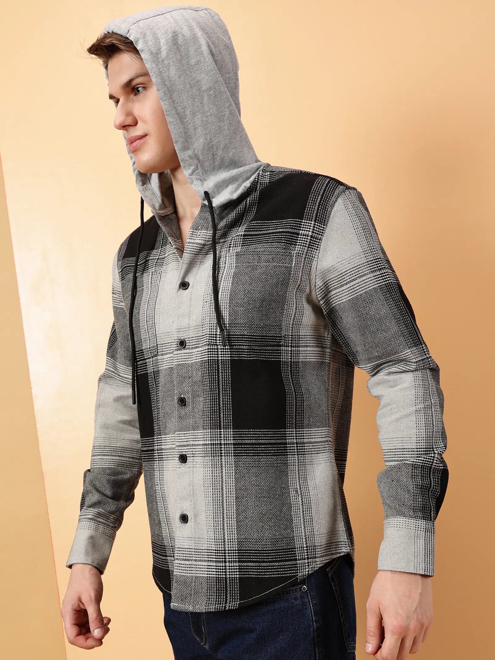 Valen Men's Hooded Casual Shirt