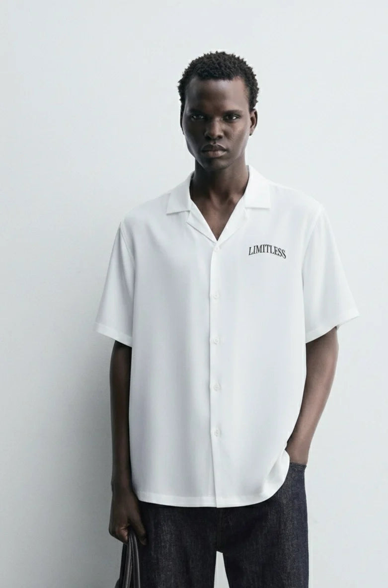 VALEN Half sleeve casual White shirt