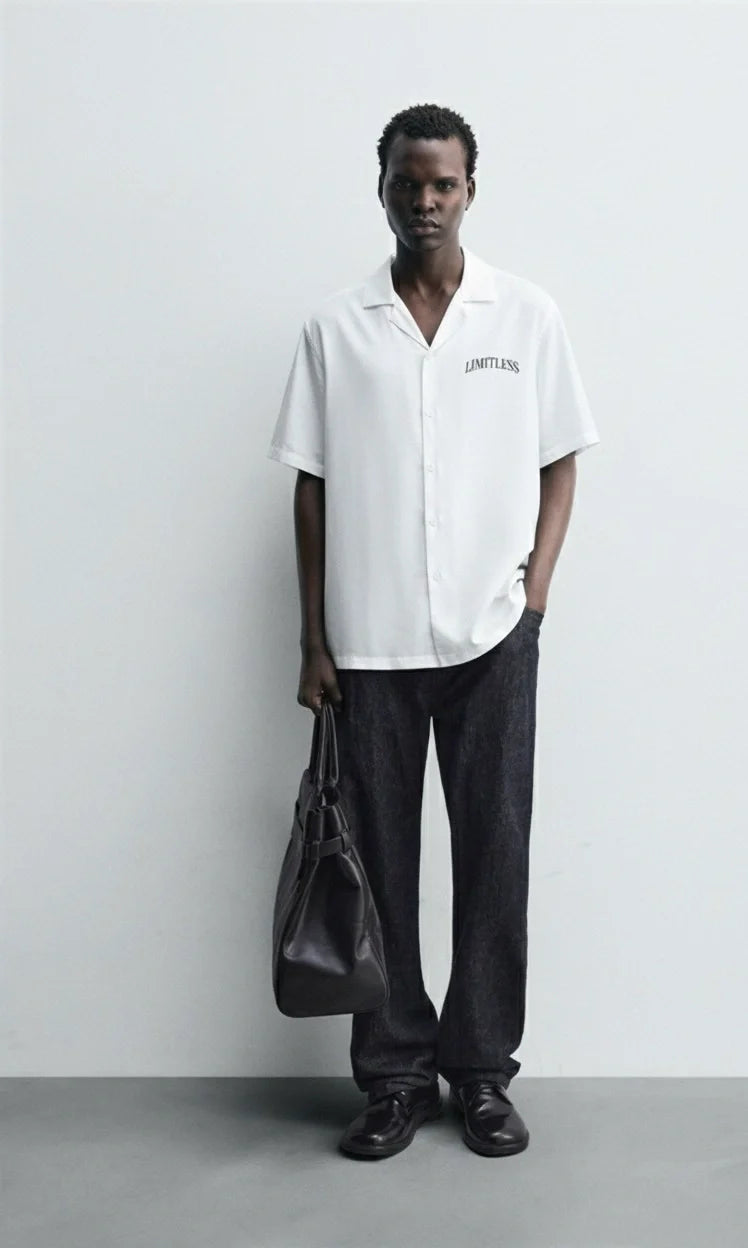 VALEN Half sleeve casual White shirt