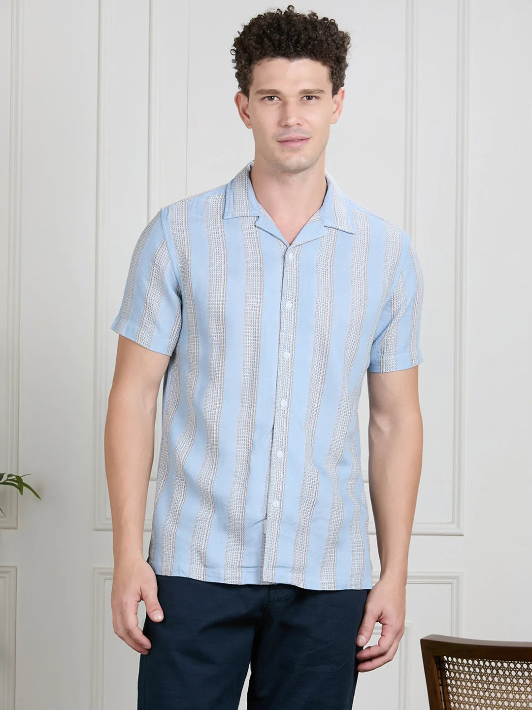 Valen Men Striped Shirt