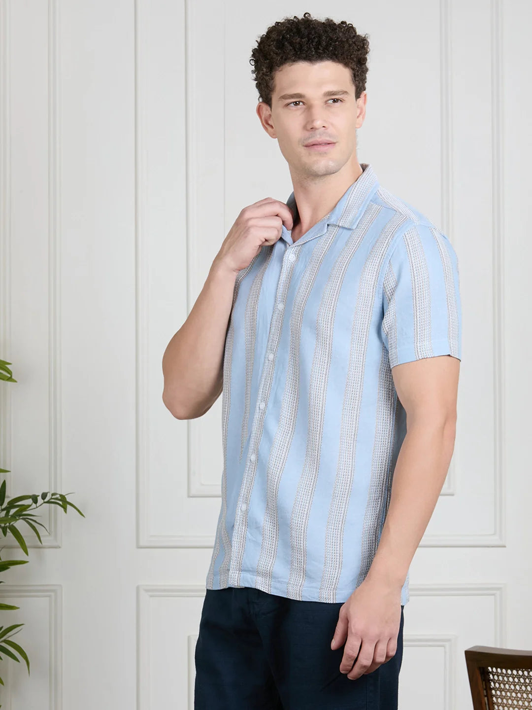 Valen Men Striped Shirt