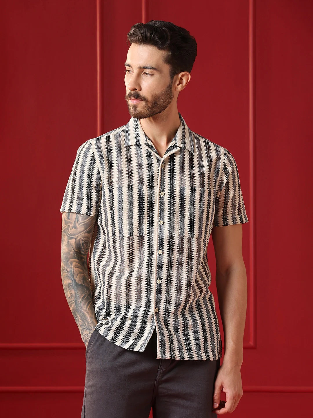 VALEN  Mens casual shirt