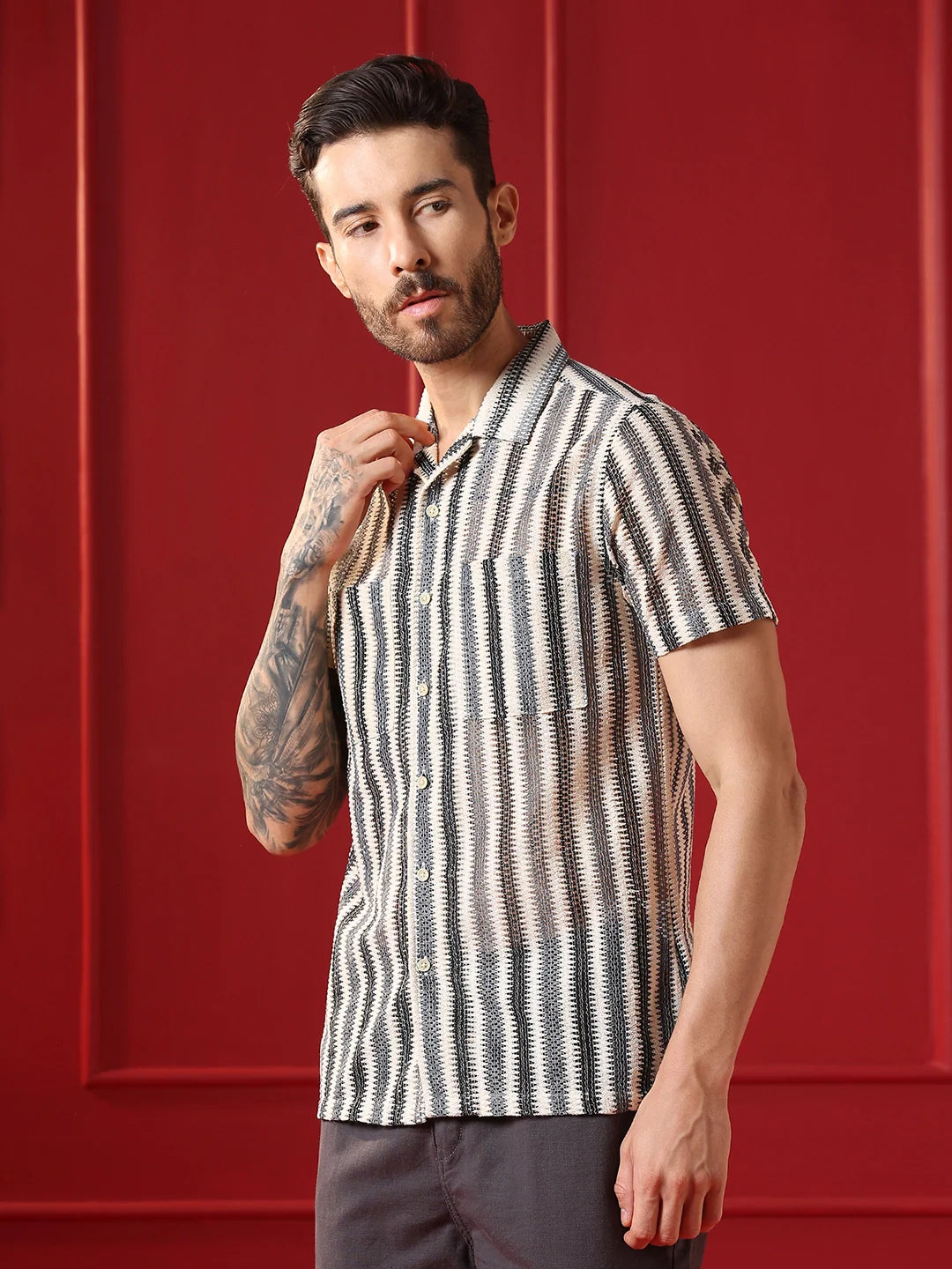 VALEN  Mens casual shirt