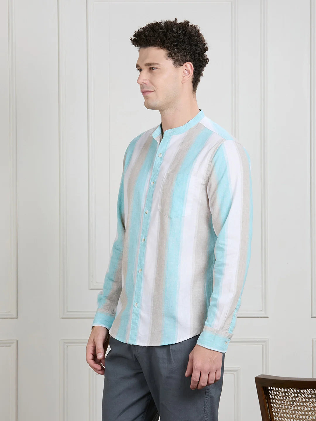 Valen Men Striped Shirt