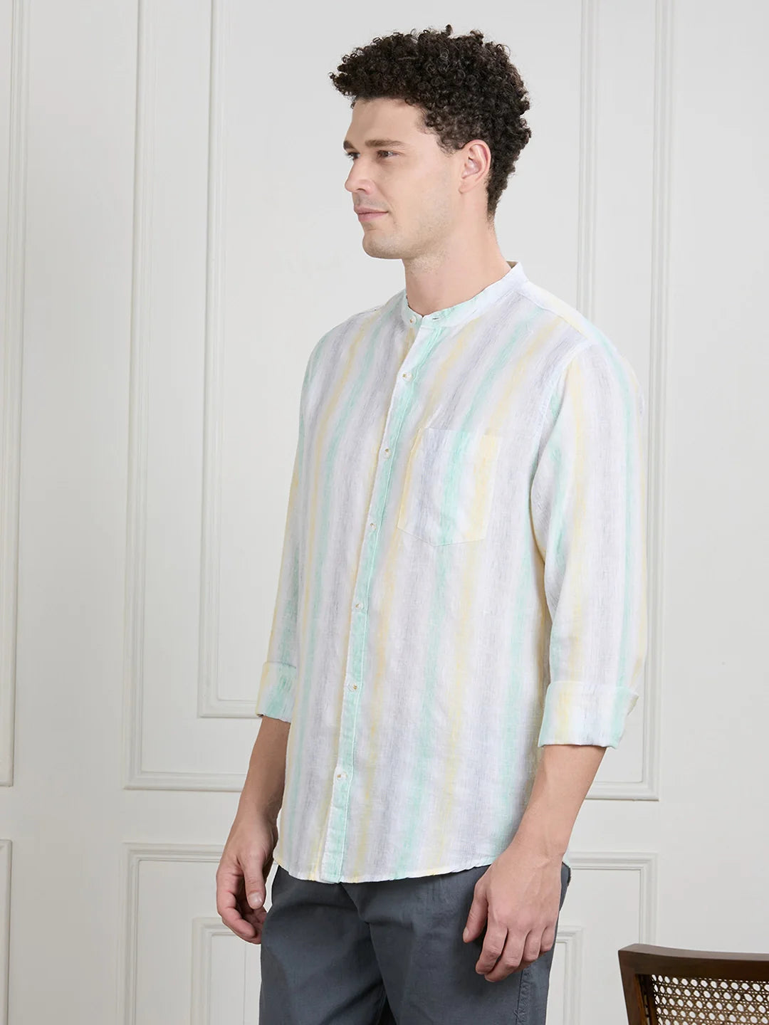 Valen Men Striped Shirt